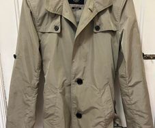 River Island Mens Khaki and Tan MAC Coat M, Mint!