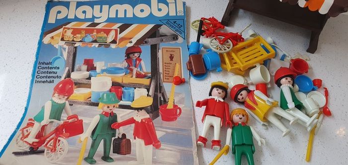 Vintage 1974 Playmobil Market Stall Set