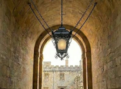 Very large wrought iron lantern