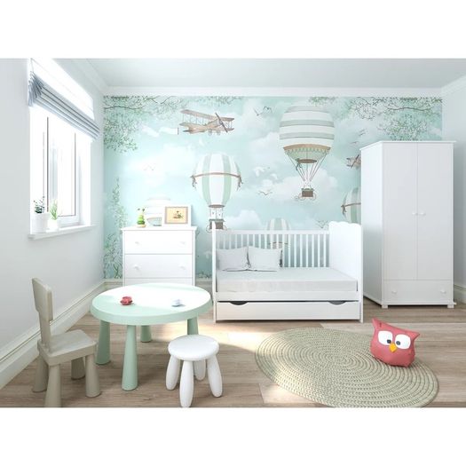 3-in-1 Convertible Cot Bed with Storage