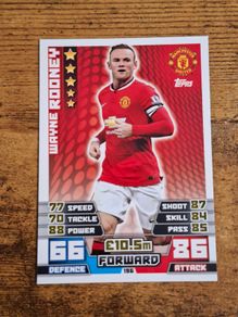 Topps Match Attax, Premier League 2014-15, Card 196, Wayne Rooney, Man United - free standard postage