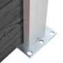 Fence Panel WPC 180x186 cm Black Image 6