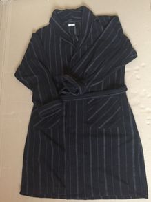 Black stripped Bathrobe