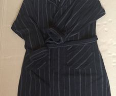Black stripped Bathrobe