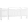 Radiator cover, slatted design, adjustable length 125-201 cm, MDF, White Image 6