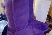 Pair Of Furry Lined, Purple Boots (used).