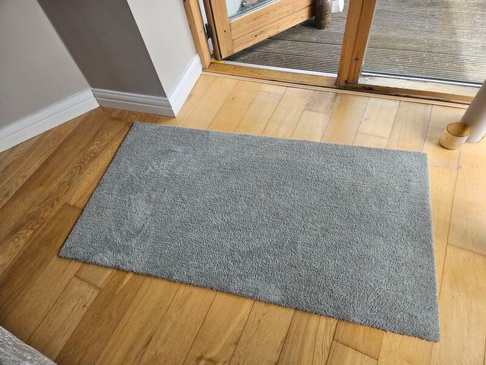 Rug low pile light grey 150cm x 80cm