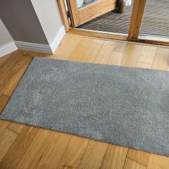 Rug low pile light grey 150cm x 80cm