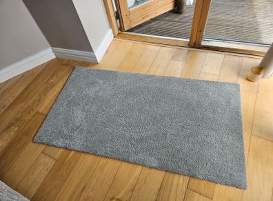 Rug low pile light grey 150cm x 80cm