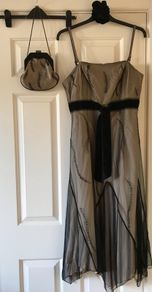 Ladies Black Lace Dress & Bag by Coast