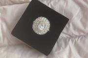 14 Carat CZ Cluster Ring  Yellow Gold