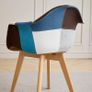 Patchwork dining chairs armchairs Set of two Image 5