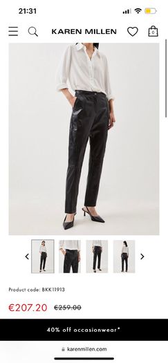 Women leather trousers leggings  karen millen 100% leather