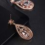 Rose Gold Crystal Drop Dangle Earrings Image 2