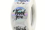 THANK YOU Laser Stickers Roll of 500 / 1 Inch / NEW