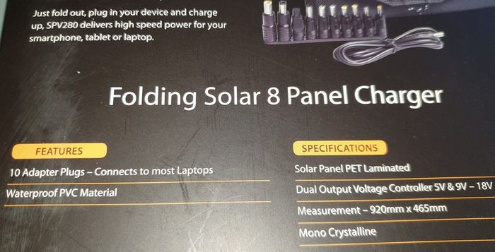 Portable Folding  Solar Cells Charger