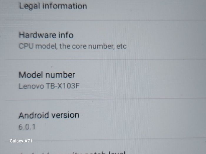 Lenovo 10.1 inch Tablet, Model TB-X103F, 16GB, Blue Back, and in excellent cosmetic condition