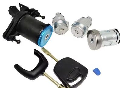 Complete Lock Set Ignition Switch Left Right Door Lock Trunk Lock For Ford Fiesta Mk5 Fusion (cbk)