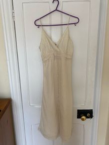 Cream sparkly dress, formal wear, ball