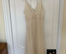 Cream sparkly dress, formal wear, ball