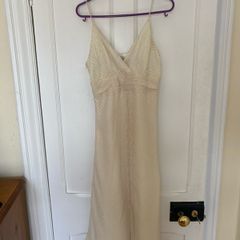 Cream sparkly dress, formal wear, ball