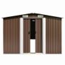 Garden Shed Brown 257x779x181 cm Galvanised steel Image 2