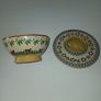 Rare ? Small red dog or pig pattern bowl and old rose eggcup Image 2
