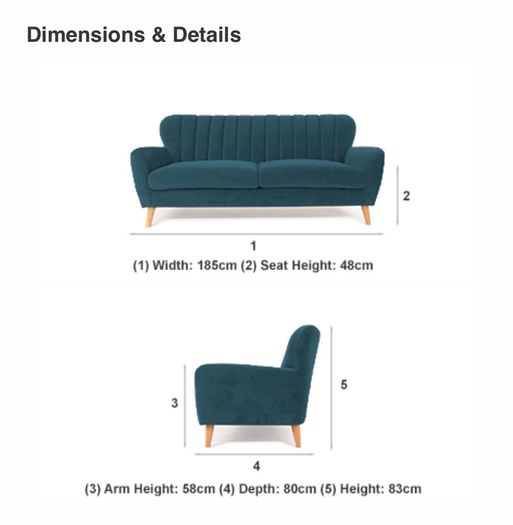 waldorf 3 seater couch
