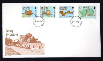 1980 Jersey Fortresses Commemorative Stamps First Day Cover (FDC)