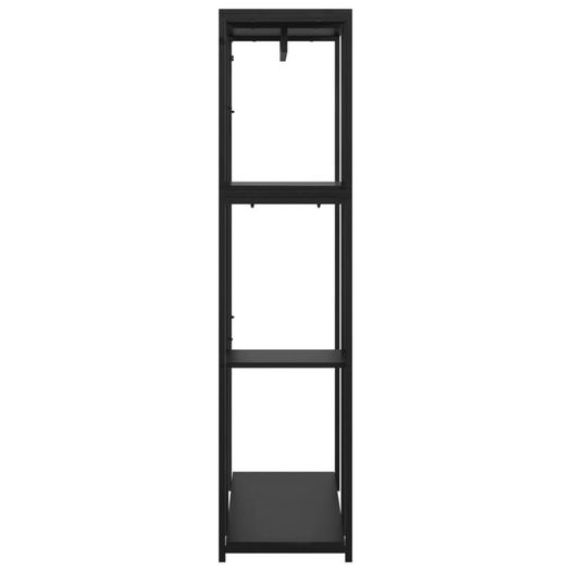 Wardrobe Black 90x40x167 cm Metal and Chipboard