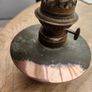 Victorian copper lamp on bun feet with chimney Image 2