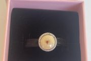 Pandora Two Tone Precious Heart Charm with 14k Gold Hearts