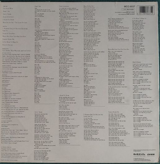 Lyle Lovett - Lyle Lovett And His Large Band Vinyl LP (1989) Country Rock EX+