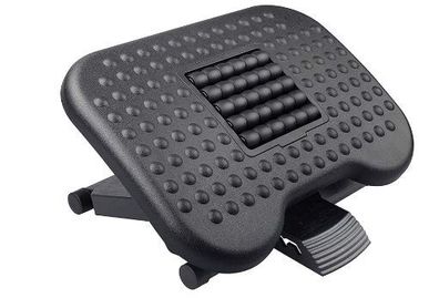 Foot Rest Under Desk with Massage Function, Adjustable Angle & 3 Different Height Positions, Non-Slip Foot Stool for Office & Home