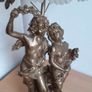 Vintage French Baroque Style Table Lamp Needs Repair Image 5