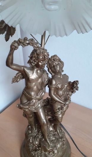 Vintage French Baroque Style Table Lamp Needs Repair