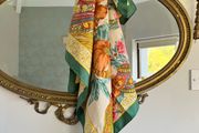 Vintage Tesa de Baviera Floral Silk-like Summer Scarf
