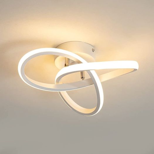 Modern LED Ceiling Light,Round Geometry Ceiling Lamp,Chic Chandelier 3000K for Hallway,Living Room,Bedroom 18W Dia 24CM (FREE POSTAGE)