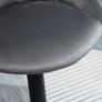 2-Pack Bar Stools, Height-Adjustable Bar Chair with Backrest, Velvet-Look, Metal Frame, Footrest, Swivel, Dark Gray Image 5