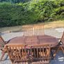 Teak Garden extending table and 6 reclining armchairs Image 9