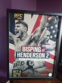 ufc 204 bisbing Vs Henderson 2 poster framed