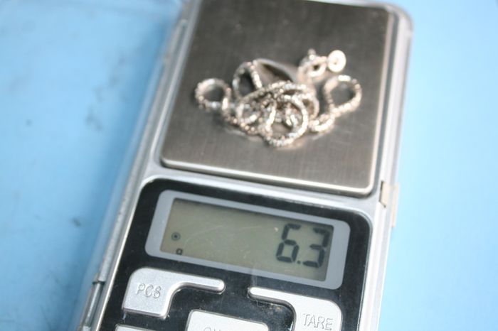Sterling Silver 925  Necklace and Pendant 6,3g - L16"