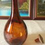For Collectors Rare Vintage 5 Piece J. Albinana Oleria Spain Etched Amber Decanter With Matching Amber Wine Glasses Set Image 4