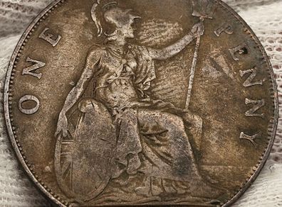 Great Britain 1919 KN Penny Rare Key Date