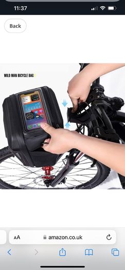 Wild man hard shell scooter bike bag with attachment