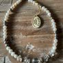 Noriko cultured pearl necklace with sterling silver and crystal beads new Image 5