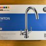 Chrome Kitchen Sink Mixer Tap | Swan Neck Twin Lever Image 5