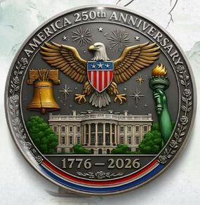 Plastic Pins / Badges for The 250Th Anniversary in 2026. New.