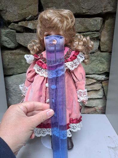 Porcelain Doll Vintage Dress & Parasol
