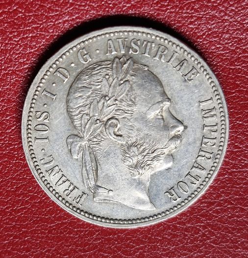 1885 Austria Austrian Empire 1 Florin - Francis Joseph I Silver coin
